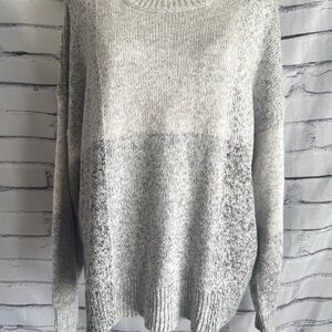 Calvin Klein Marled Knit Sweater Gray Crew Neck Relaxed L